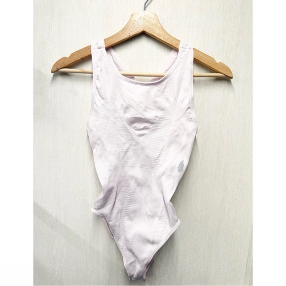 NWT Free People Movement Beat Street Bodysuit in Rose Quartz, Size M/L - Picture 3 of 11